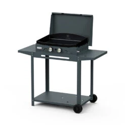 Plancha Gaz Adela Edition 260 Gris Ardoise Couvercle + Chariot - Le Marquier