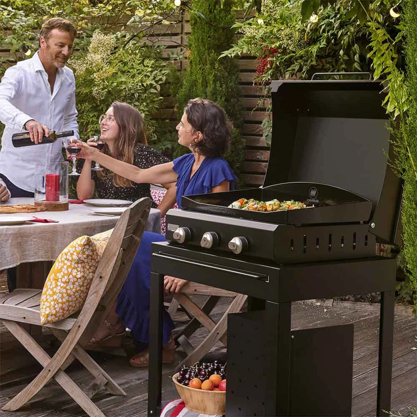 Combo Plancha Gaz Amalia 360 Black Edition (chariot + Capot) - Le Marquier – Image 3