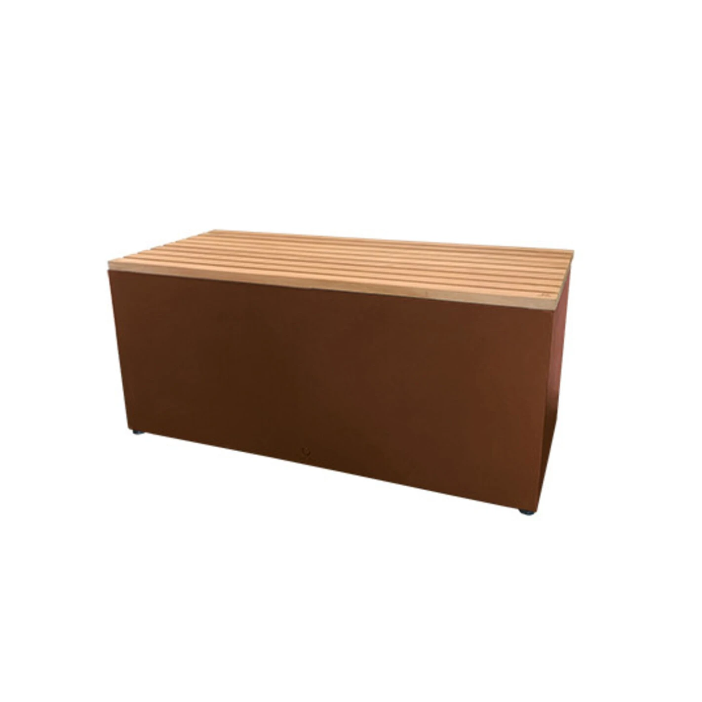 Banc Acier Corten Et Bois De Teck - Ofyr – Image 2