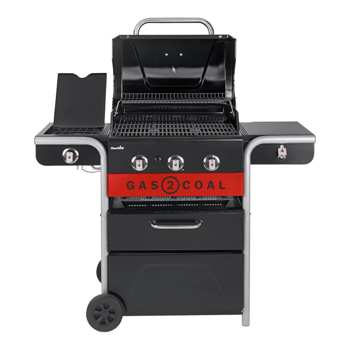 Barbecue Hybride Gaz Et Charbon De Bois Gas2Coal 2.0 330 - Char-Broil – Image 3