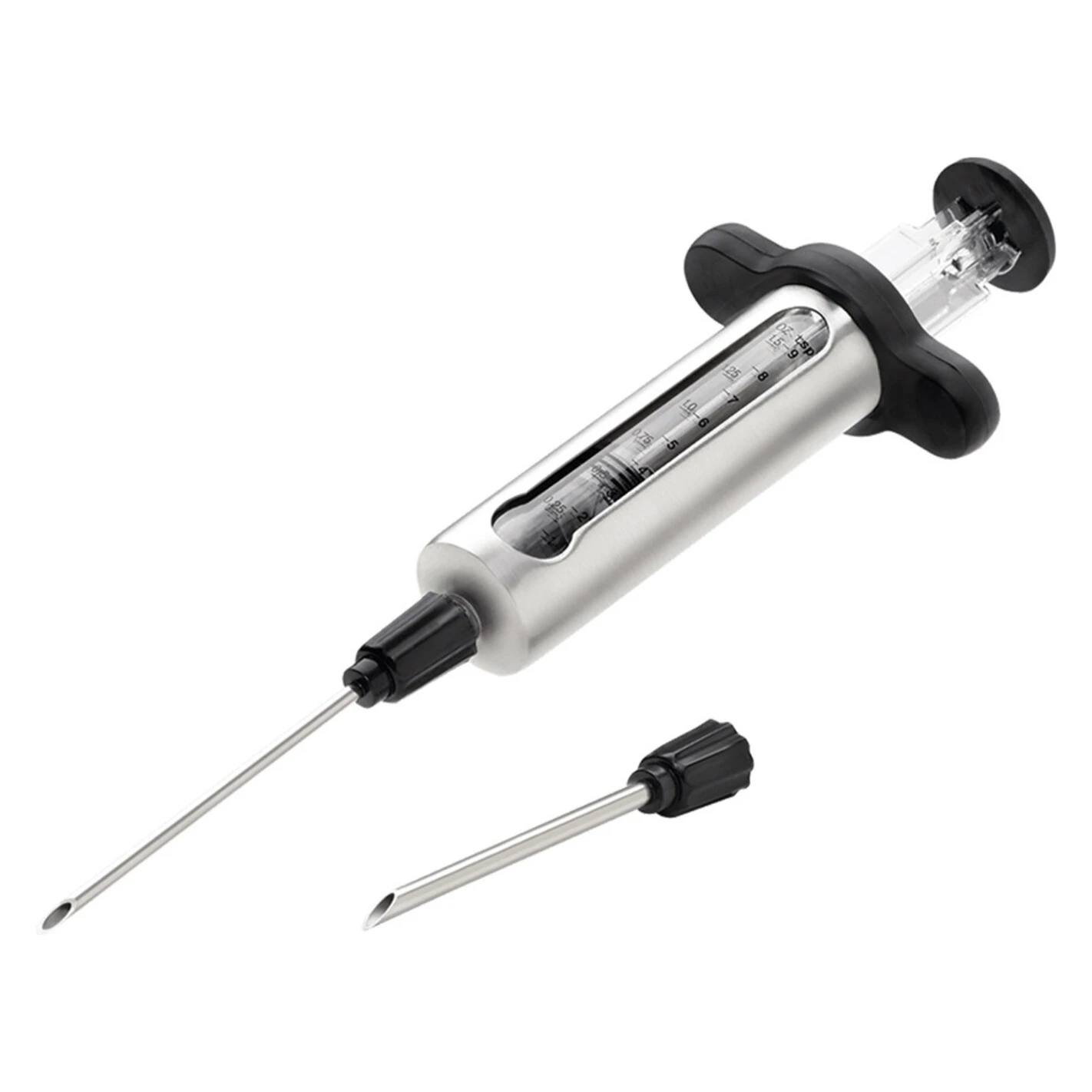 Seringue à Marinade Inox 2 Aiguilles + 2 Brosses - Napoleon