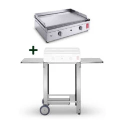 Pack Plancha Gaz Chef 55 Lisse + Chariot - Planet